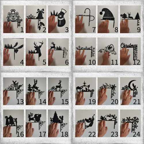 Christmas door corner decor (24 pieces)